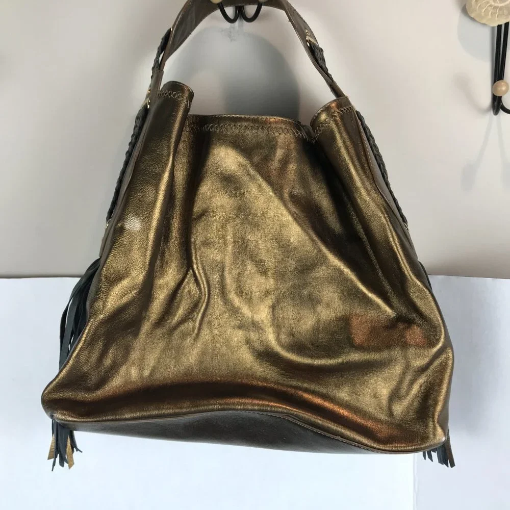 Cole Haan Gold Metallic Leather Shoulder/Satchel